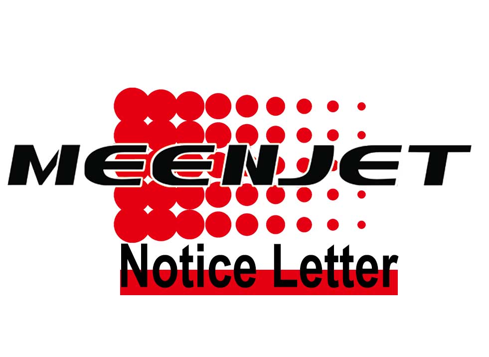 Meenjet and HP Logo Trademark Prohibited Using Notice