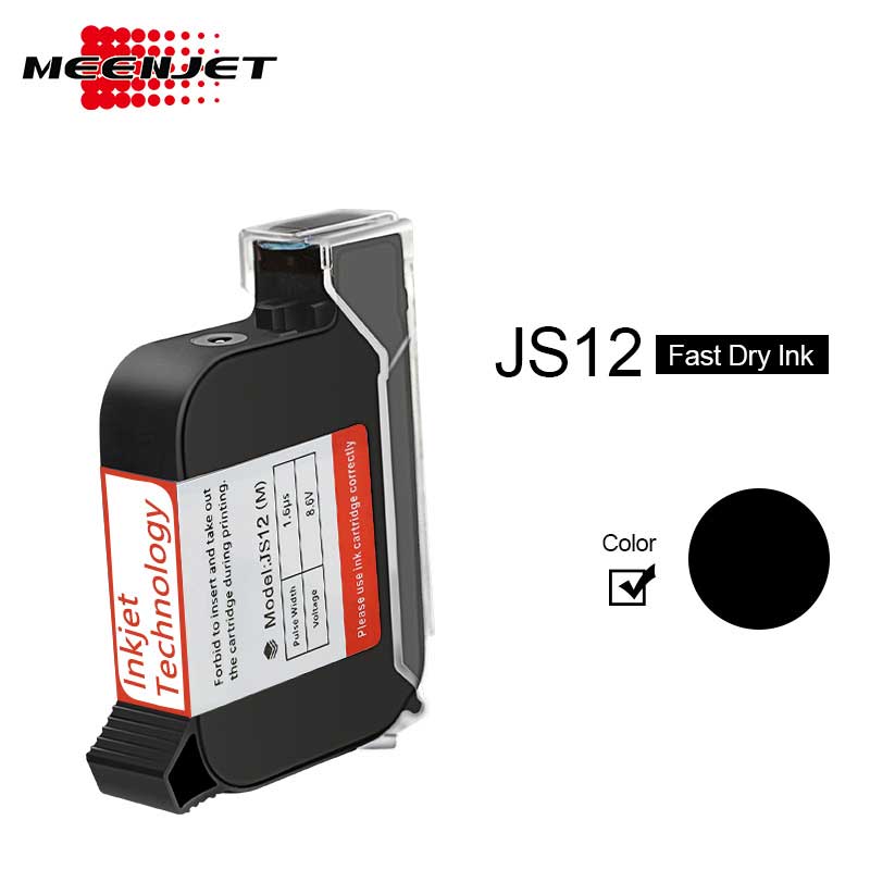 Black Fast Dry Ink Cartridge JS12