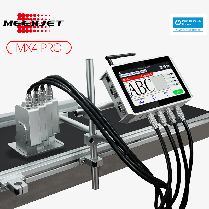 1-4 Printing Heads Inkjet Coding Machine MX4Pro