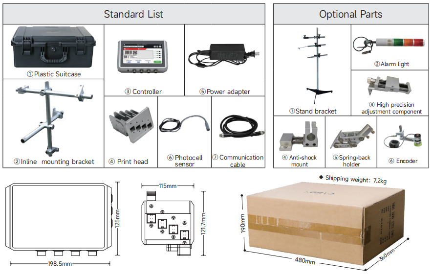 1-4 Printing Heads Inkjet Coding Machine MX4Pro