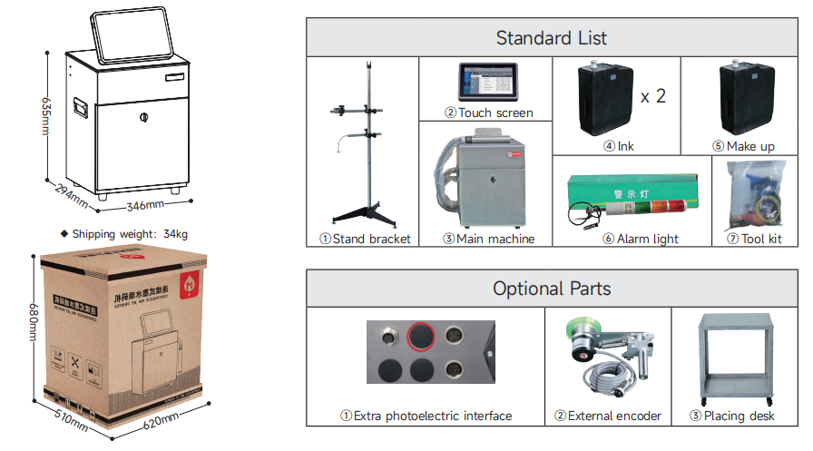 New Product 1890 Continuous Inkjet Printer (CIJ)